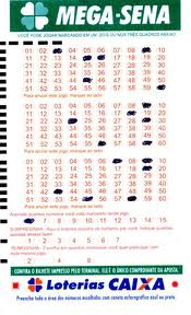 Brazil Mega-Sena Lotto playslip used by local player